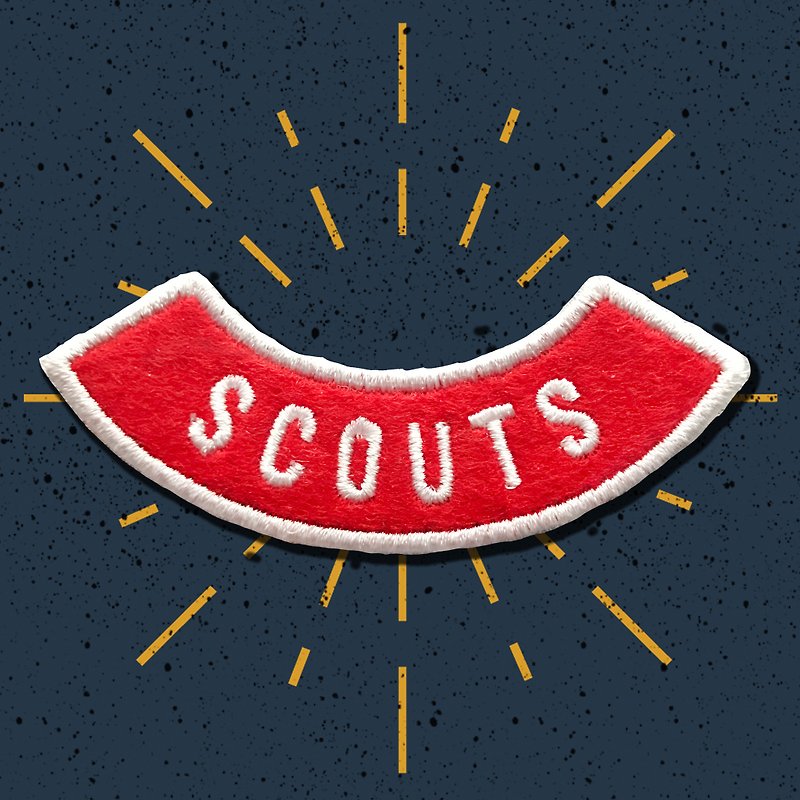 SCOUT CUB SCOUT patch - เข็มกลัด/พิน - งานปัก สีแดง