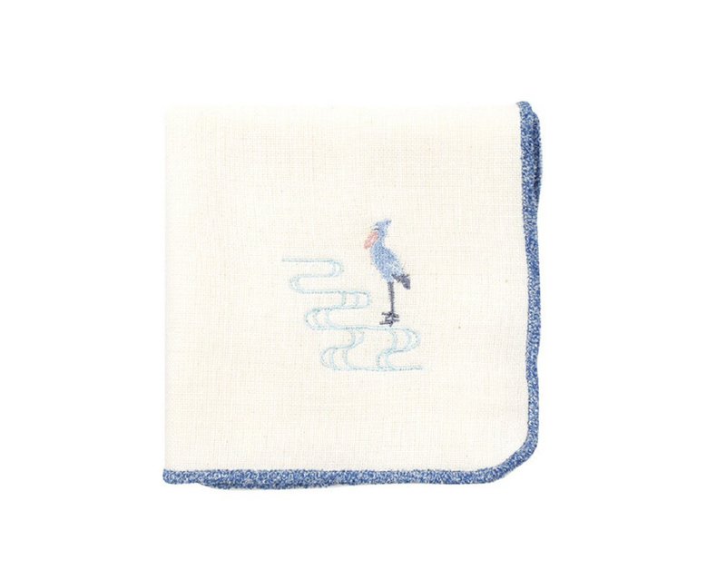 地球樹公平貿易fair trade -- 濱文樣 滾邊刺繡棉布小手帕(兩款) - 手帕 - 棉．麻 