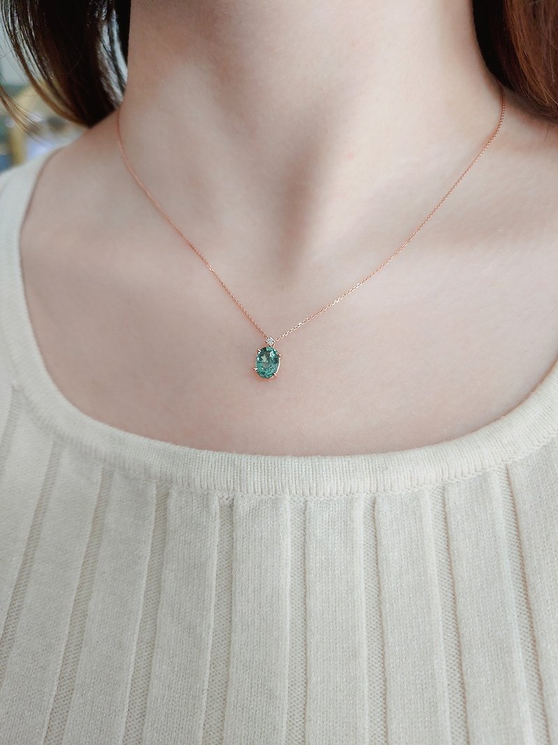 Forest Elf | Green Tourmaline / Wish Series | Natural Gemstone Necklace - Necklaces - Gemstone Green