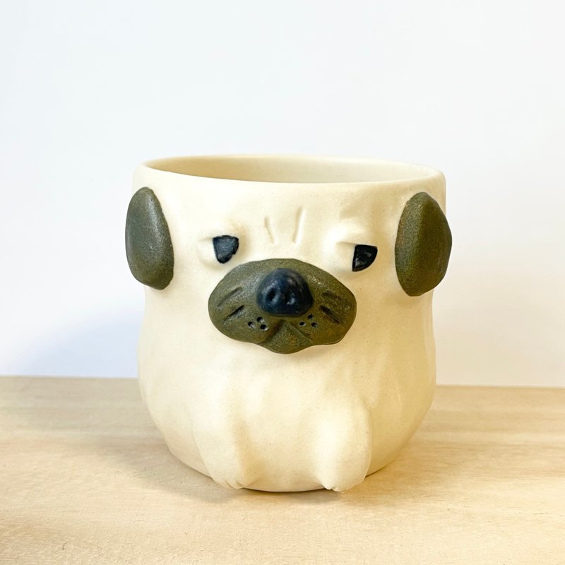 Pug cup - Cups - Pottery White