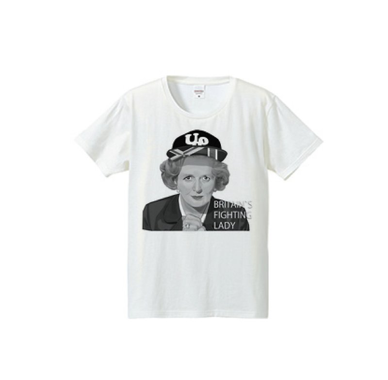 BRITAIN`S FIGHTING LADY M (4.7oz T-shirt) - เสื้อยืดผู้หญิง - ผ้าฝ้าย/ผ้าลินิน ขาว