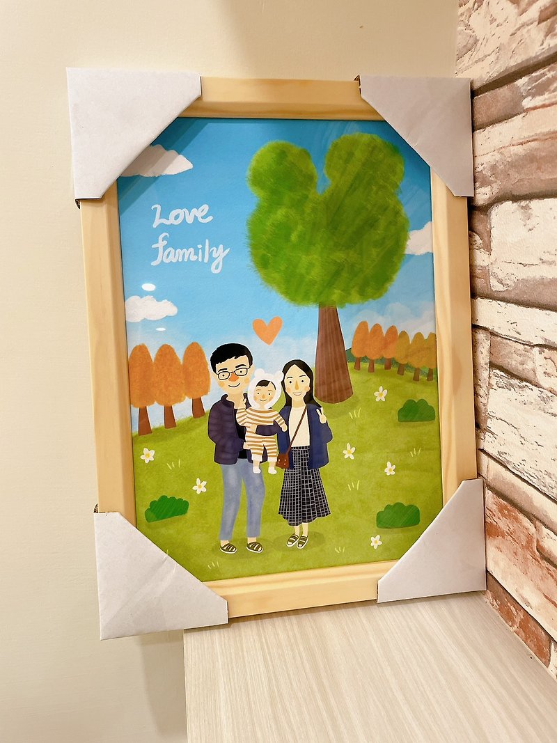 Manbu | A4 framed photo frame family portrait - Customized Portraits - Other Materials Multicolor