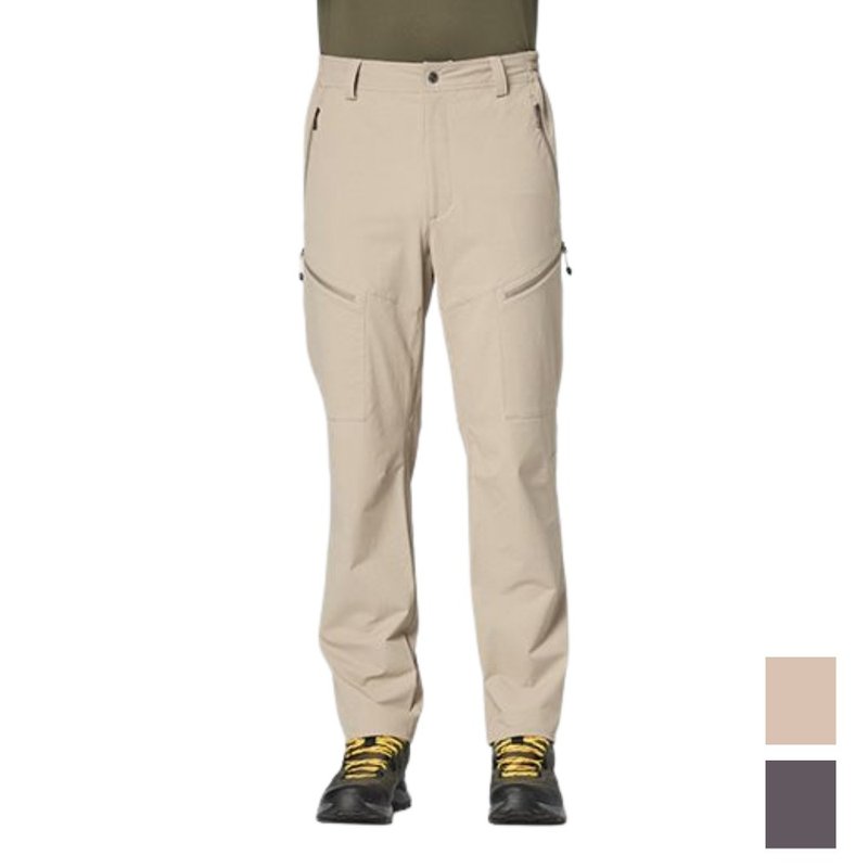 【Wildland 荒野】四彈防潑水三季貼袋功能褲 男 0B32306 - 男長褲/休閒褲 - 聚酯纖維 卡其色