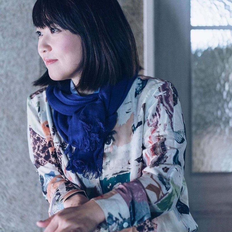 【Miyazaki】Japanese Imabari Classic Scarf | Versatile New Colors | Japanese Elegance | Textured Items - Knit Scarves & Wraps - Cotton & Hemp Multicolor