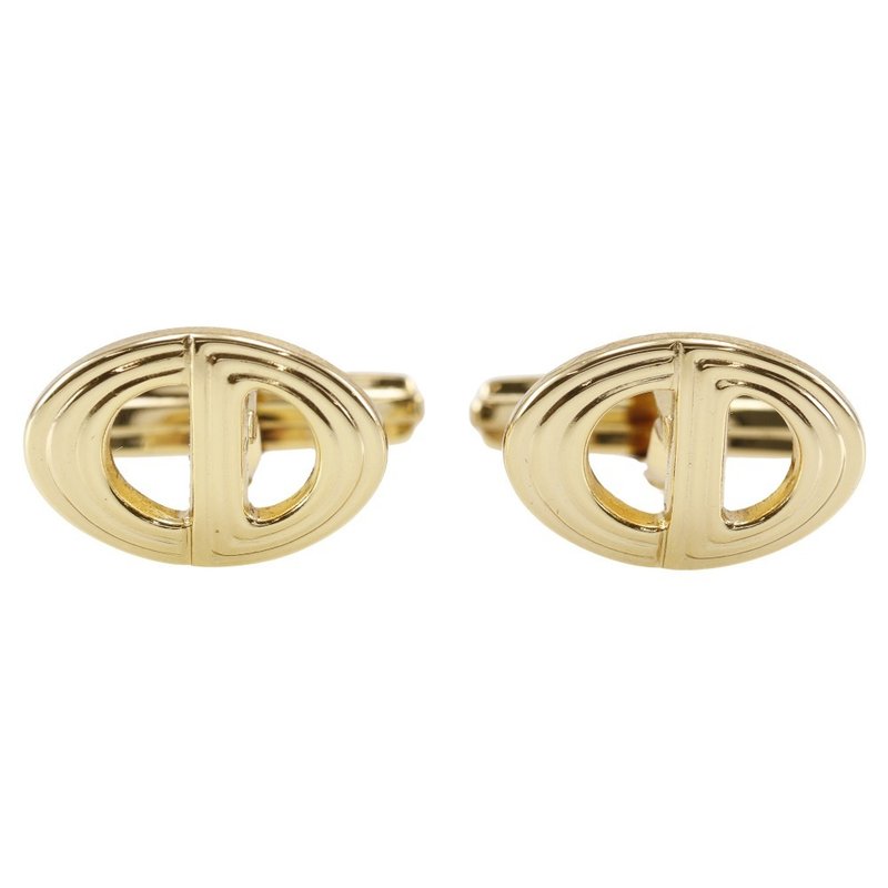 【日本直送】クリスチャンディオール Dior CD カフス ヴィンテージ 金メッキ メンズ【中古】 - 袖扣 - 其他金屬 金色