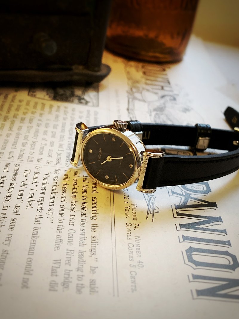 1970 Swiss HOGA Bracelet Mechanical Watch - Women's Watches - Other Metals Black