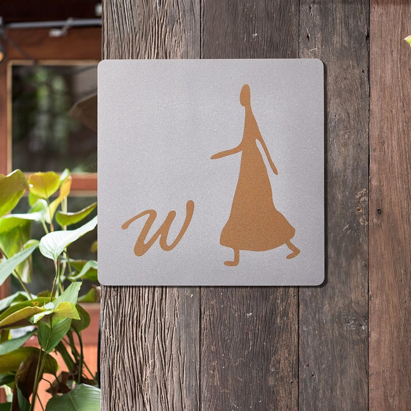 [OPUS Dongqi Metalworking] Stainless Steel Toilet Sign-Encounter-Men's and Women's Style/Outdoor WC Sign - ตกแต่งผนัง - สแตนเลส สีเงิน