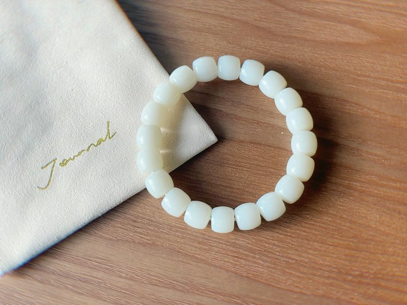 Journal-Baixuetian (Pure Natural Hetian Jade) Collection Grade Qiemo Mida Material Mutton Fat White Jade Straight Cut Skewers - Bracelets - Gemstone 