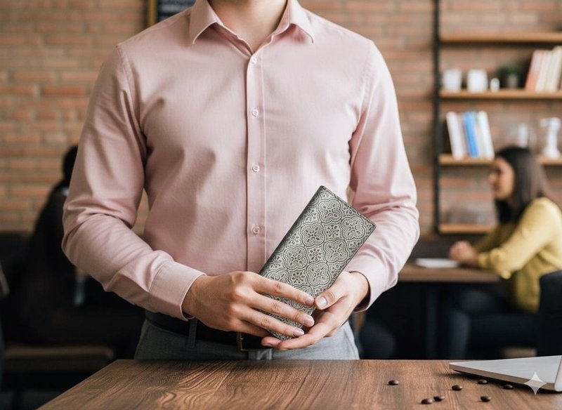 METAL BAO 金屬二摺長夾 - 錢包/皮夾/長短夾 - 其他金屬 灰色