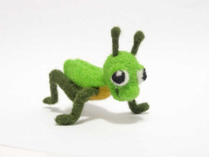 Exclusive orders - customized small grasshopper - Stuffed Dolls & Figurines - Wool Green