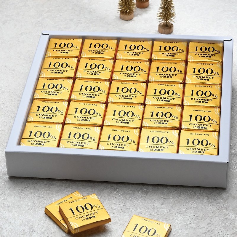 【クリスマスギフトボックス】農業事情に合わせた100％無糖チョコレートギフトボックス - チョコレート - 食材 ブラウン