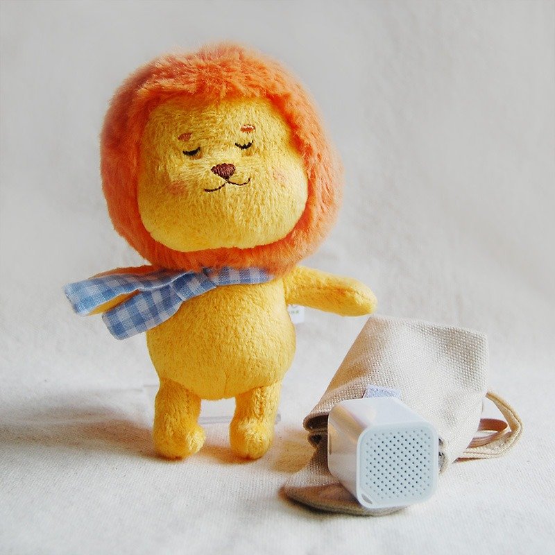 Poetry Lion doll key chain with mini bluetooth speaker - ลำโพง - พลาสติก 