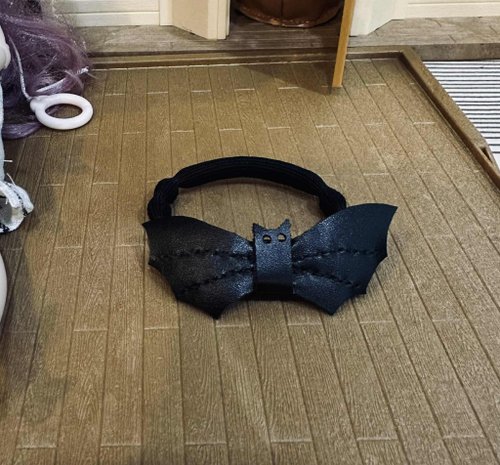 限定各一点】No1459 ハンドメイドヘアゴム コウモリ ハロウィンの