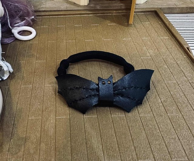 【限定各一点】No1459 ハンドメイドヘアゴム　コウモリ　ハロウィンのヘアゴム ハロウィン ヘアゴム コウモリリボン風 - TOMATO-PEACH'S