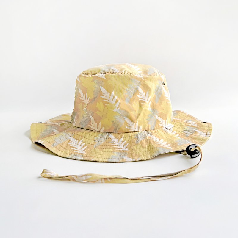 Fern Pattern Hiking Hat -  Light Brown Style - หมวก - เส้นใยสังเคราะห์ สีนำ้ตาล