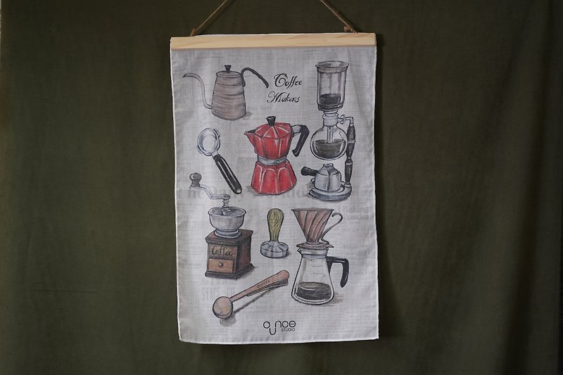 Coffee Makers Tea Towel - Wall Décor - Cotton & Hemp 