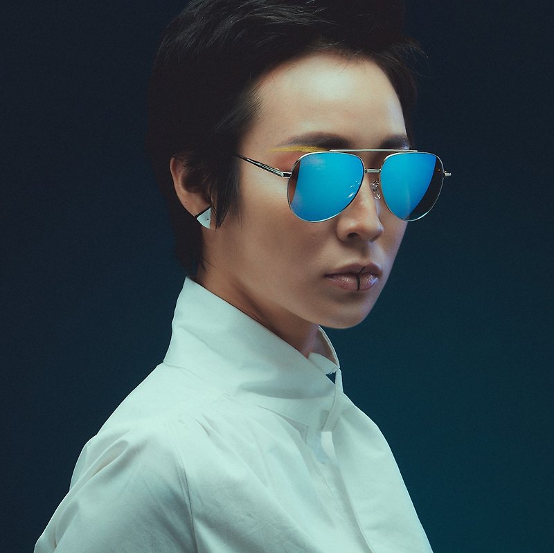 Alvin│Blue Reflective Lenses│Sunglasses│Sunglasses - Sunglasses - Other Materials 