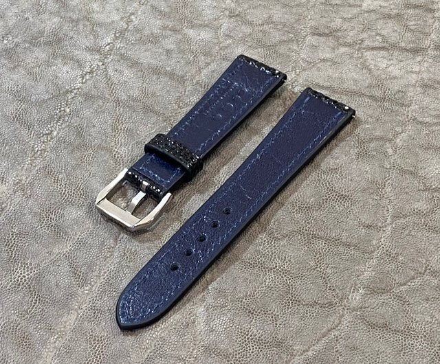リザードの時計ベルト ブラック 18mm-16mm【スタンダード