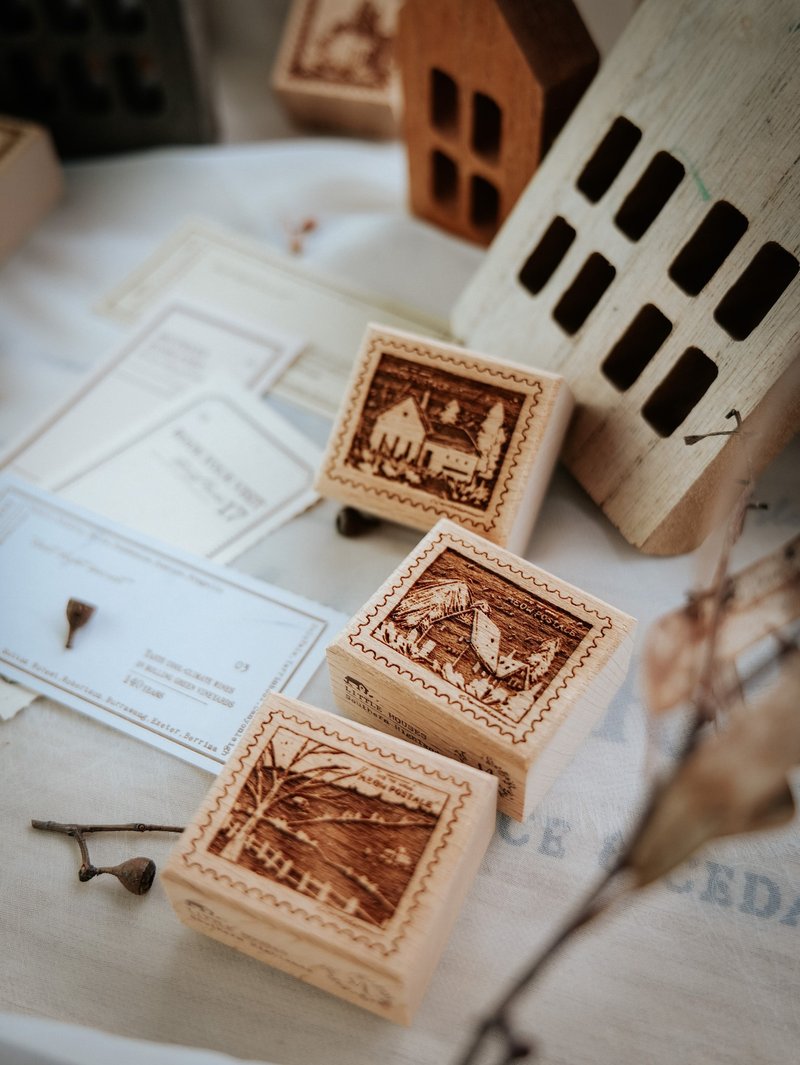 Little Houses - Southern Highlands  (6 pieces) Wooden Stamp Set - Stamps & Stamp Pads - Wood 