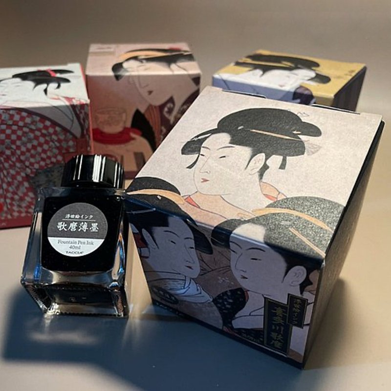 TACCIA 日本浮世繪 喜多川歌麿 40ML墨水(薄墨) - 墨水/鋼筆墨水 - 其他材質 多色