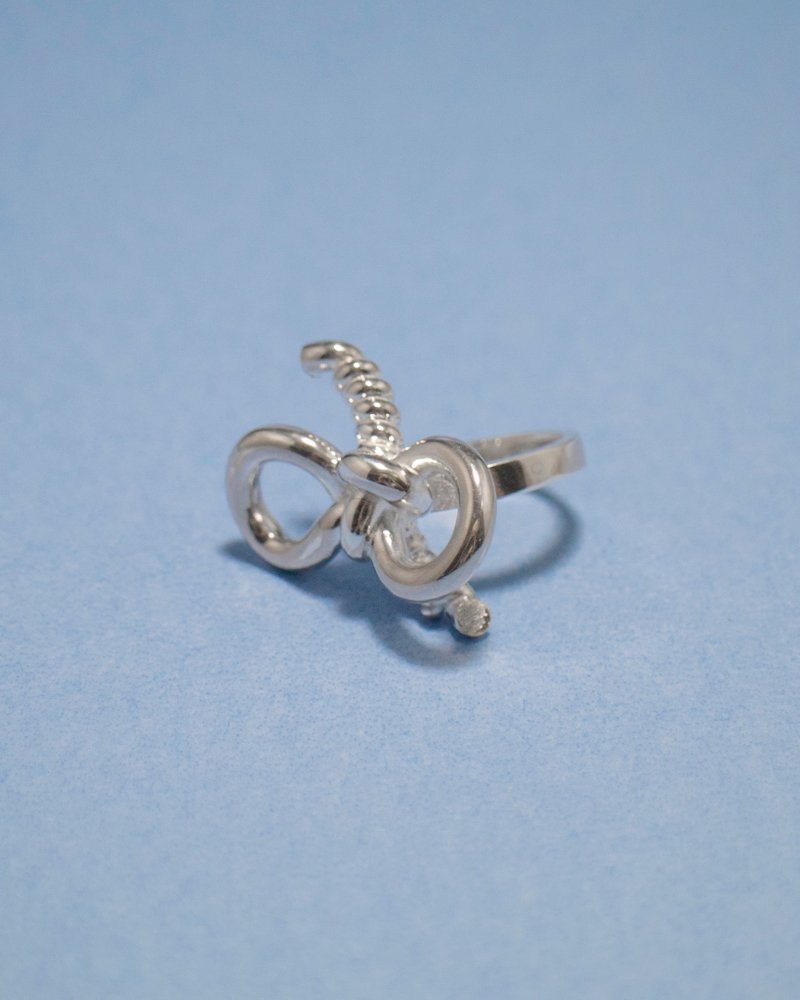 翻花繩 純銀戒 - 戒指 - 純銀 銀色