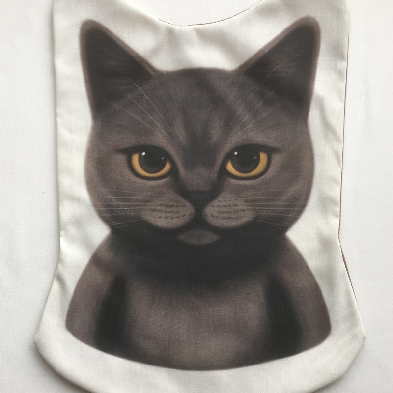 British Shorthair Fat Cat Shaped Pillow - หมอน - ผ้าฝ้าย/ผ้าลินิน สีเทา