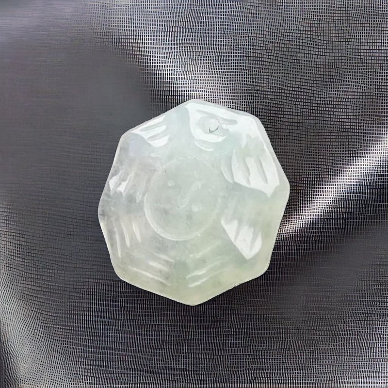 【乾坤太極】冰種翡翠八卦項鍊 | 天然緬甸翡翠A貨 | 送禮 - 項鍊 - 玉石 綠色