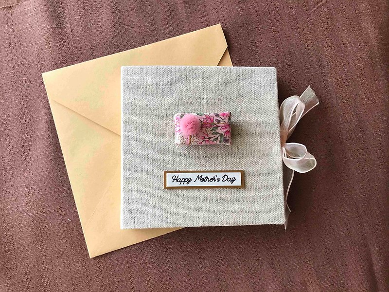 Love You, Mom |Handmade Cards|Mother's Day|Mother's Day Card Light Pink - Cards & Postcards - Other Materials Multicolor