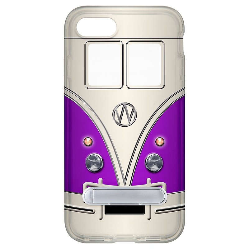 Bus hidden magnet bracket iPhone 8 plus 7 Plus 6 plus mobile phone case - Phone Cases - Plastic White