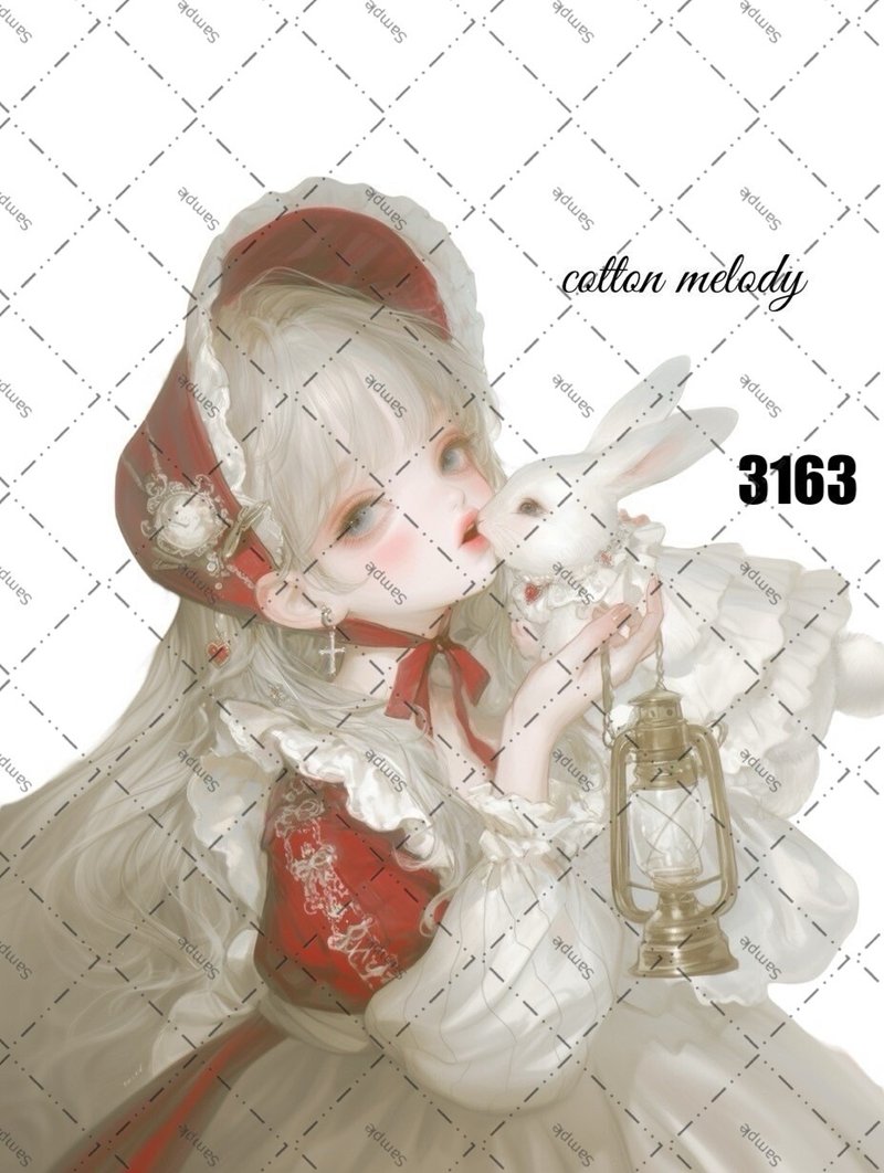 original sticker no.3163 人物ステッカー オリジナルステッカー オリジナル人物ステッカー 装飾ステッカー cotton melody - 貼紙 - 紙 