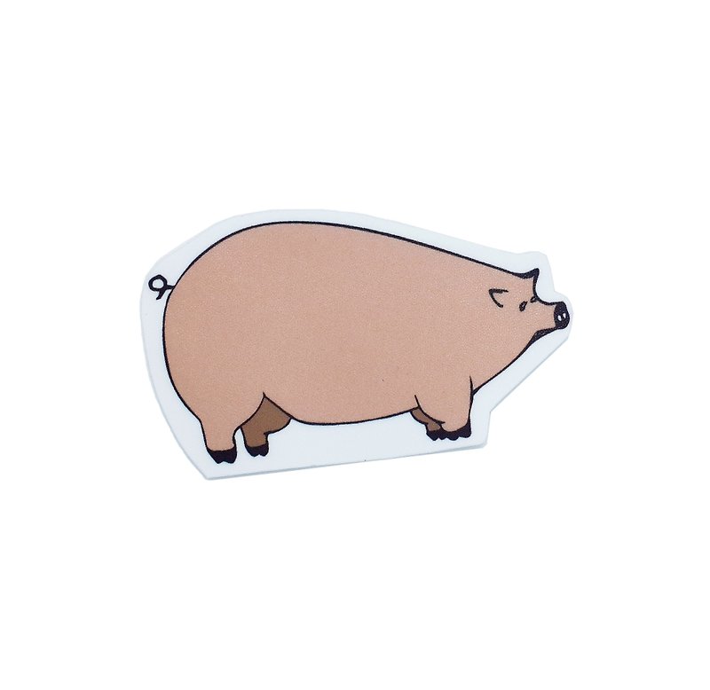 (Pig) Li-good-Waterproof sticker, luggage sticker-NO.113 - สติกเกอร์ - พลาสติก สึชมพู