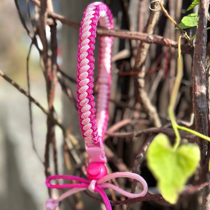 Editor's Handmade - Ready Stock - Paracord Braided Portable Drink Belt/Drink Cover. Environmentally Friendly Drink Cover_Sakura Series - Beverage Holders & Bags - Polyester Pink