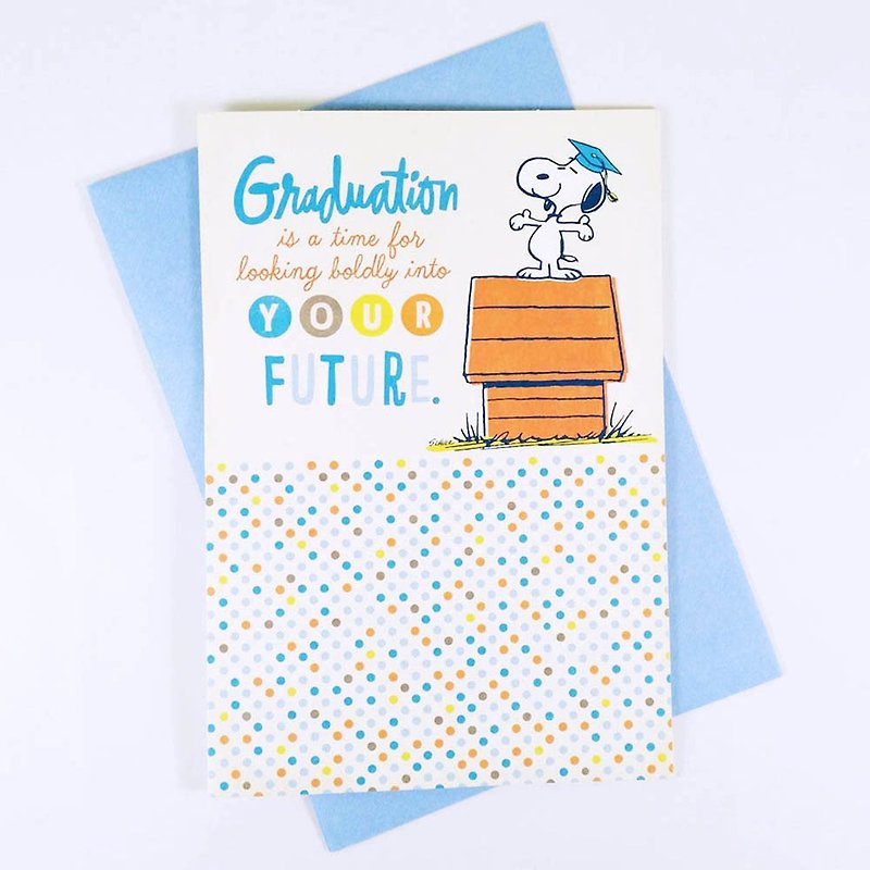 Snoopy Snoopy Bravely Pursue Dream [Hallmark-Card Graduation Season] - การ์ด/โปสการ์ด - กระดาษ หลากหลายสี