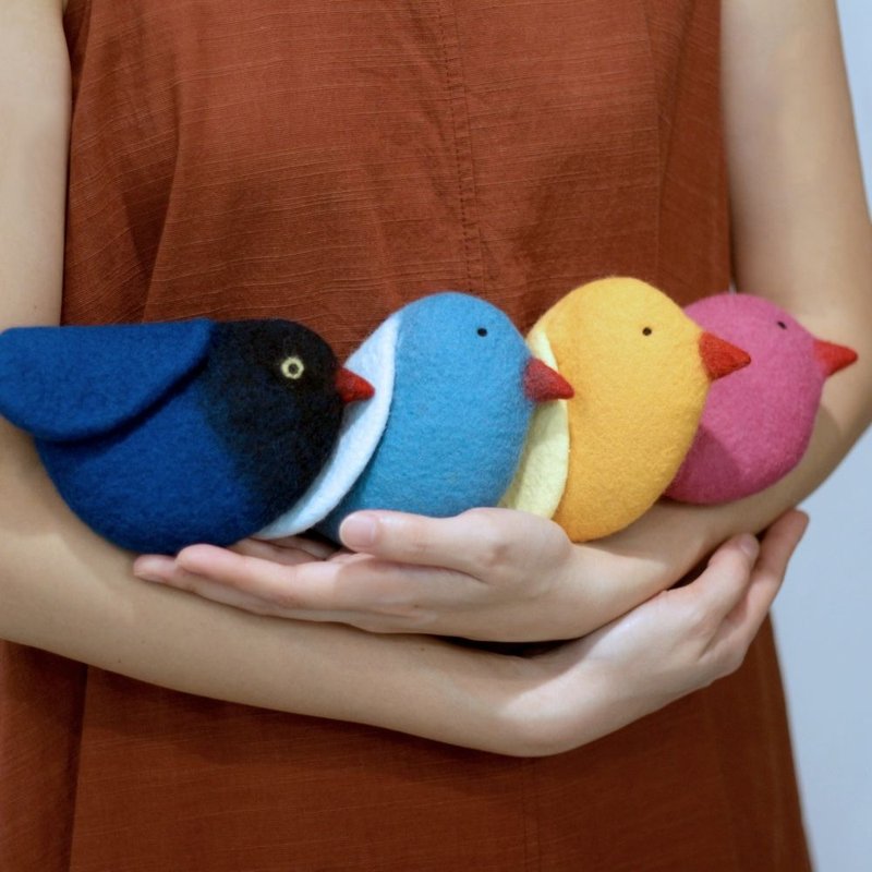 1.16 [Wet Felt] Bird Friend in Life—Bird Wallet - Knitting / Felted Wool / Cloth - Wool 