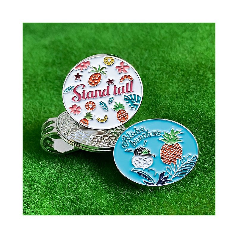 Golf ball marker with hat clip - Fitness Accessories - Other Metals Multicolor