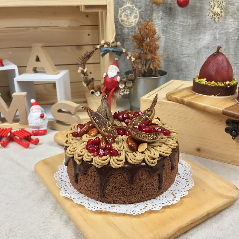 Tuxedo Cat Handmade Tashi hide and seek - Christmas wreath - Cake & Desserts - Fresh Ingredients 