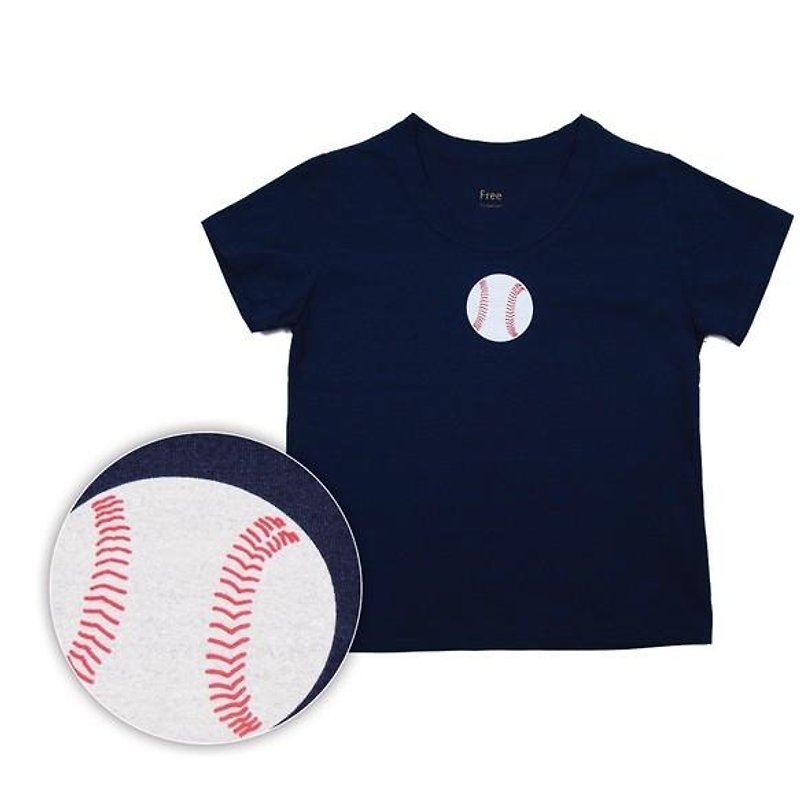 野球好きの方へプレゼントしませんか？ボディーからオリジナル。野球のボール Ｔシャツ　Tcollector - 女 T 恤 - 棉．麻 藍色