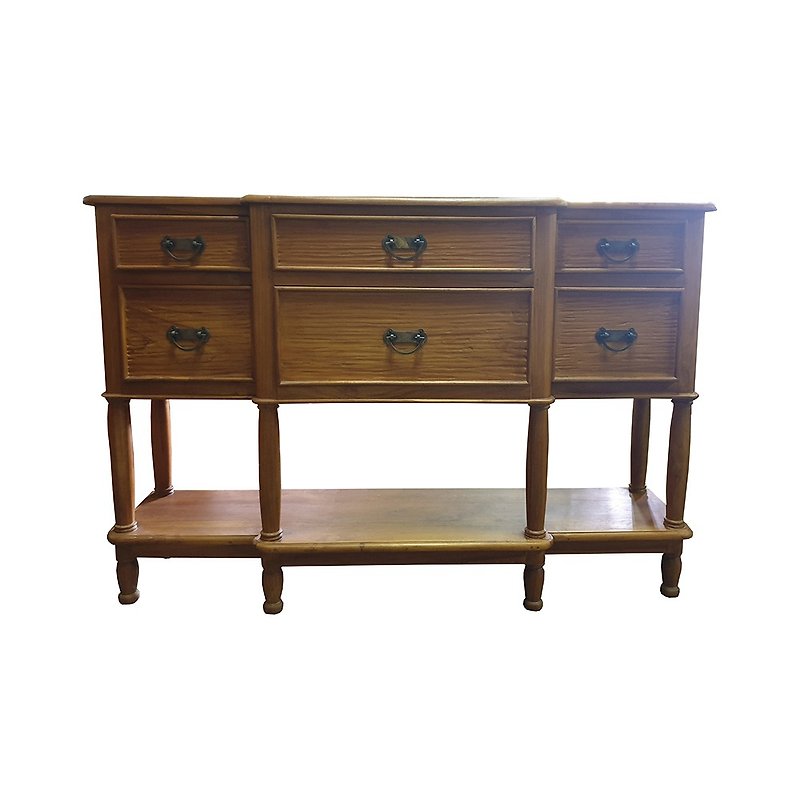 [Jidi City 100% Teak Furniture] HABU003 Teak Entrance Cabinet Storage Cabinet Drawer Cabinet - โต๊ะวางทีวี - ไม้ สีนำ้ตาล