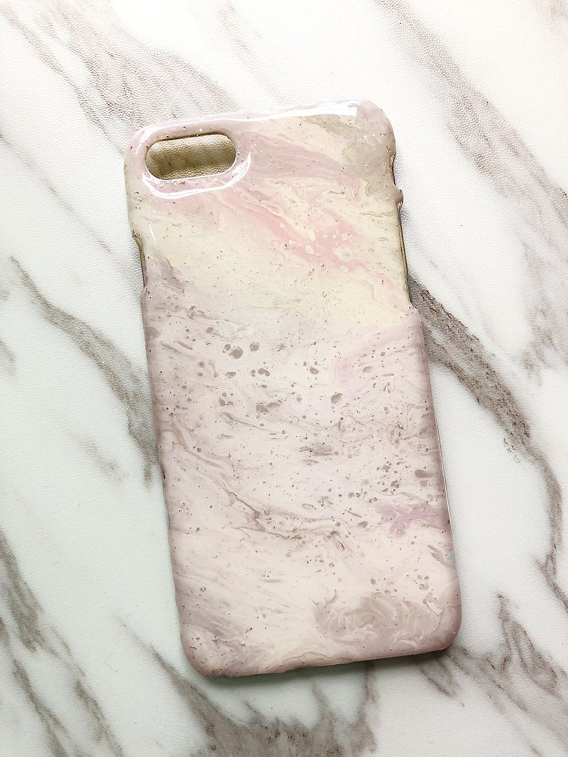 OOAK hand-painted phone case, only one available, Handmade marble IPhone case - Phone Cases - Plastic Purple