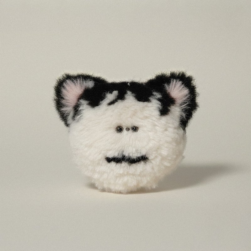 Cow Cat keyring - 鑰匙圈/鑰匙包 - 其他材質 黑色