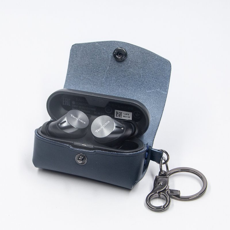 Pre-sale - Technics EAH-AZ80 custom earphone leather case with engraved name - Headphones & Earbuds - Genuine Leather Multicolor