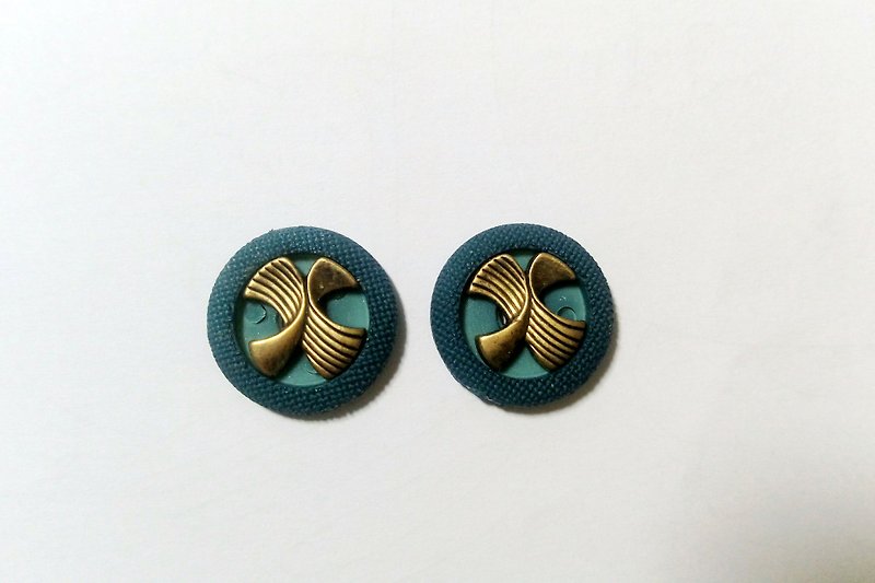 Vintage Butterfly Wings Turkish Blue Earrings / Clip / Pin - Earrings & Clip-ons - Plastic Blue