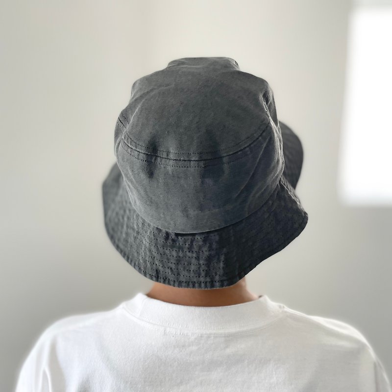 2024 New Arrival [Unisex] Pigmented Bucket Hat [Gray] - Other - Cotton & Hemp Gray