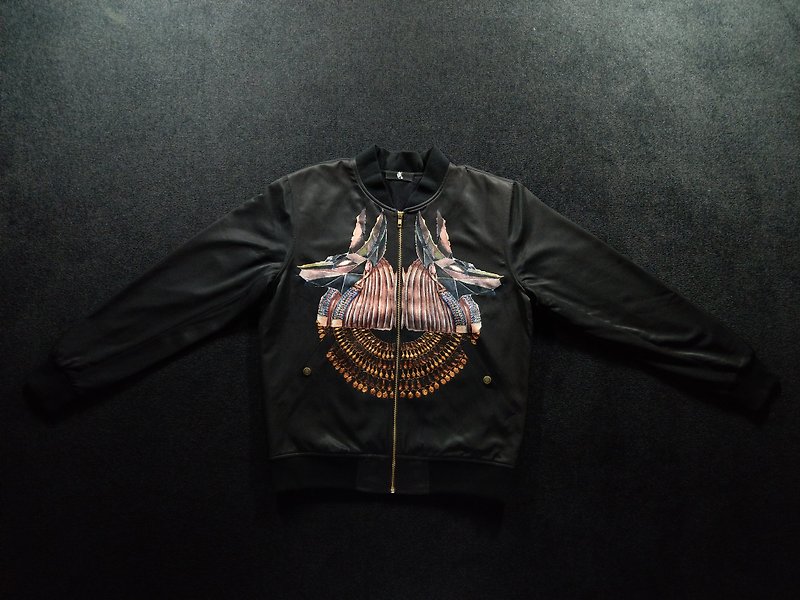 Anapa Bomber jacket 古埃及冥王阿奴拜飛行外套 - 男夾克/外套 - 聚酯纖維 黑色