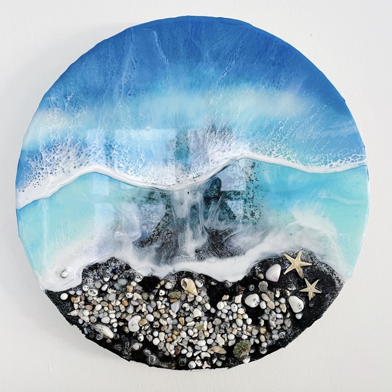 【樹脂藝術作品】Resin Art-藍綠海洋 - 海報/掛畫/掛布 - 樹脂 