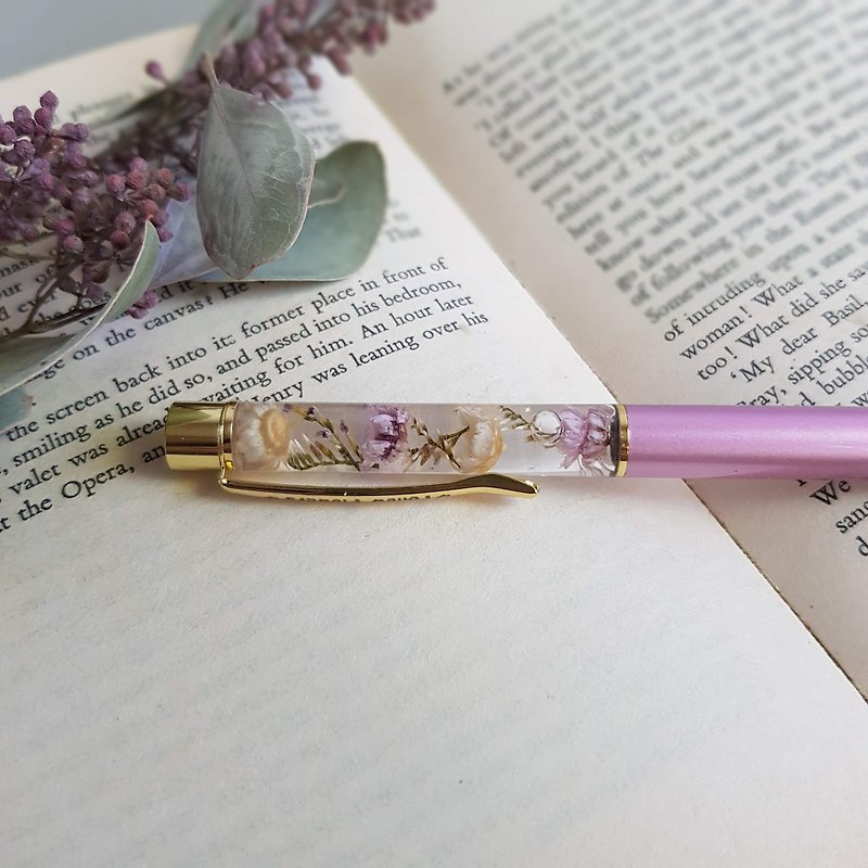 Lettering service is not accepted during the discount period - Time Flower Pen | Lilac Purple_Floating Flower Pen - อุปกรณ์เขียนอื่นๆ - พืช/ดอกไม้ สีม่วง