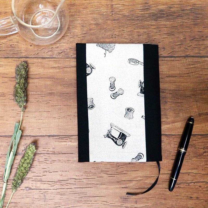 Sewing A5/25K bookcloth - Notebooks & Journals - Cotton & Hemp Black