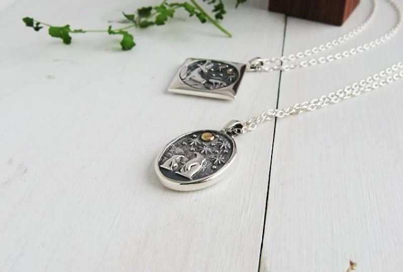 I was looking at the same moon -Penguins- - Necklaces - Other Metals Silver