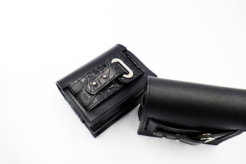 Huge01 - Black Croco - Wallets - Genuine Leather Black