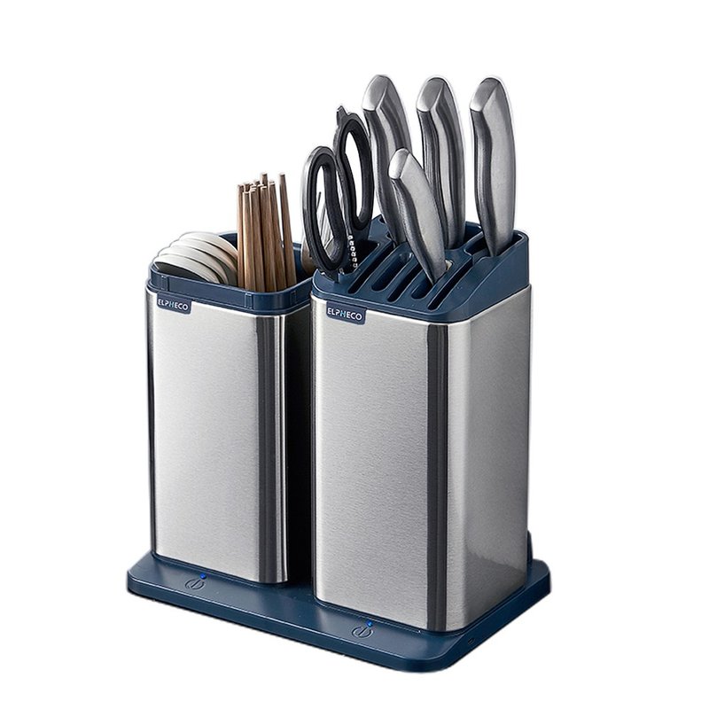 American ELPHECO Stainless Steel UV disinfection multifunctional tool holder ELPH013 - Knives & Knife Racks - Other Materials Silver